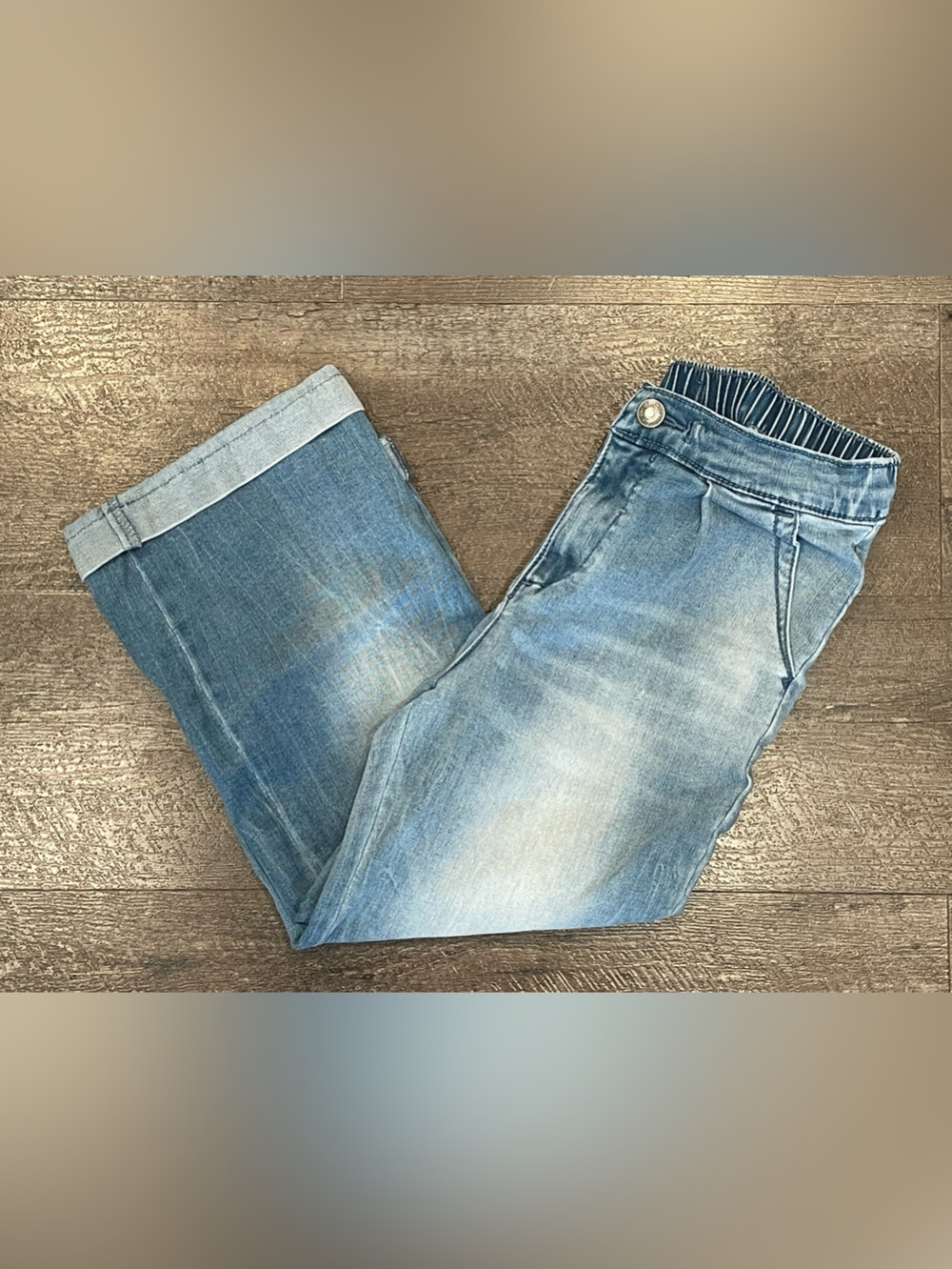 Cat & Jack Girl’s Light Blue Washed Boyfriend Jeans Size 10